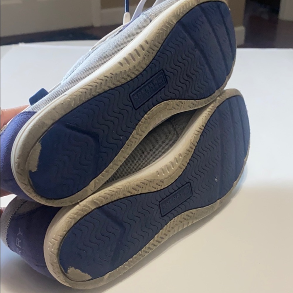 Sperry soft canvas boat shoes blue and white 7 - Picture 8 of 8